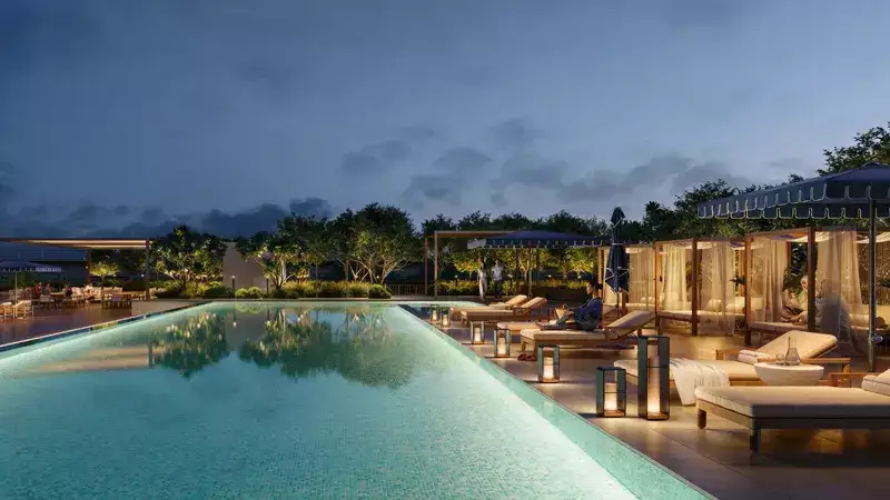 Landscaped Podium Deck-Palace Residences Creek Blue Building 2